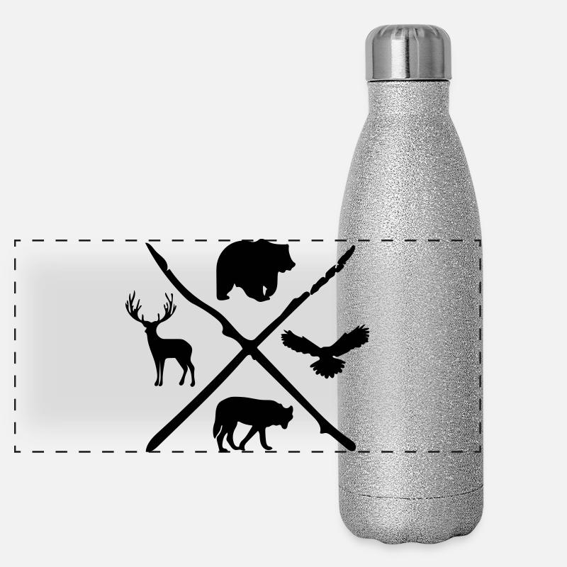 Tier Panorama Glitzer Isolierflasche 500 ml