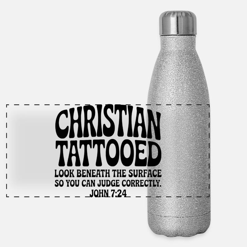 Christian Tattooed Gourde isotherme panoramique pailletée 500 ml