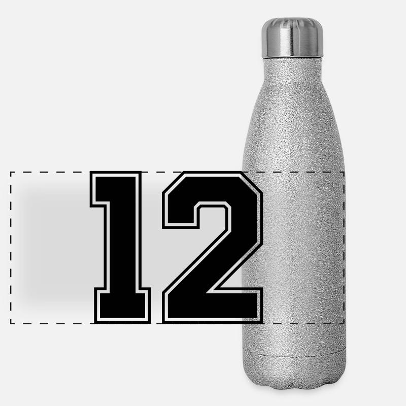 12 Number Panoramic Glitter Thermal Bottle 500 ml