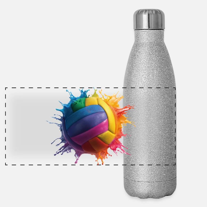 Volley-ball Gourde isotherme panoramique pailletée 500 ml