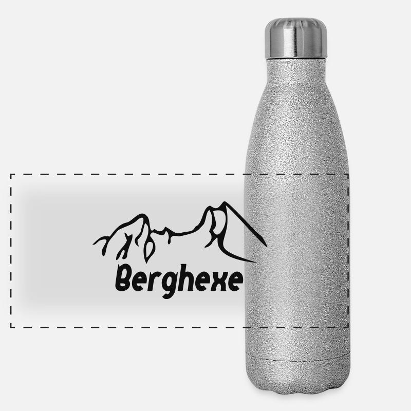 watzmann_berghexe Panorama Glitzer Isolierflasche 500 ml