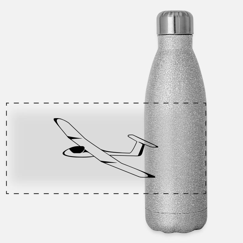 segelflugzeug Panorama Glitzer Isolierflasche 500 ml