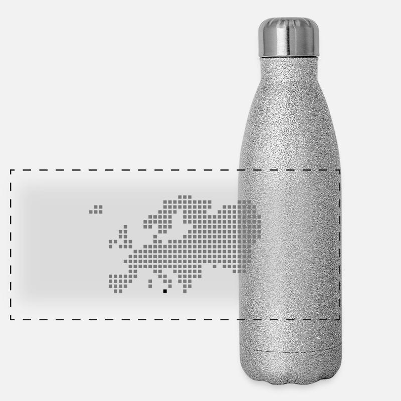 Sicilia Palermo Messina Syrakus Gourde isotherme panoramique pailletée 500 ml