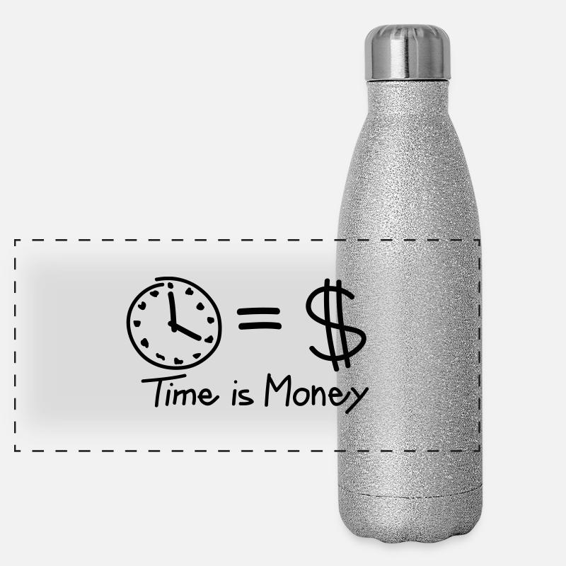 time_is_money_f1 Panorama Glitzer Isolierflasche 500 ml