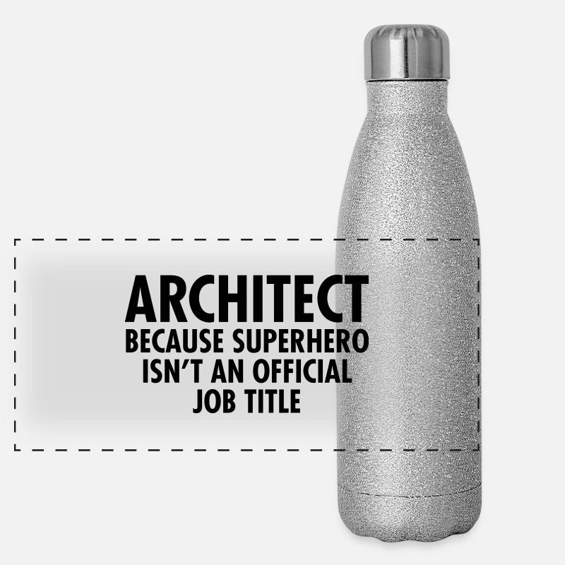 Architect - Superhero Panorama Glitzer Isolierflasche 500 ml