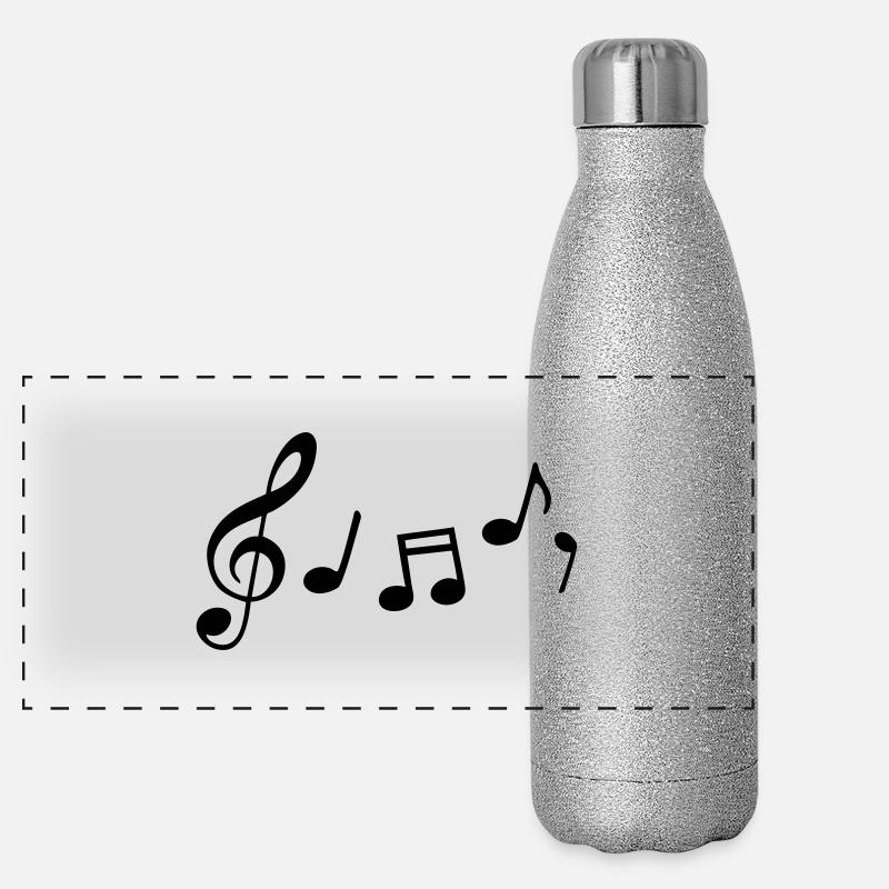 notes de musique Gourde isotherme panoramique pailletée 500 ml