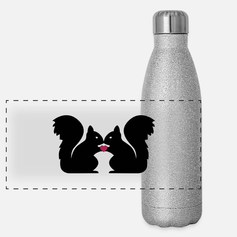 Eichhörnchen Herz Liebe Gourde isotherme panoramique pailletée 500 ml