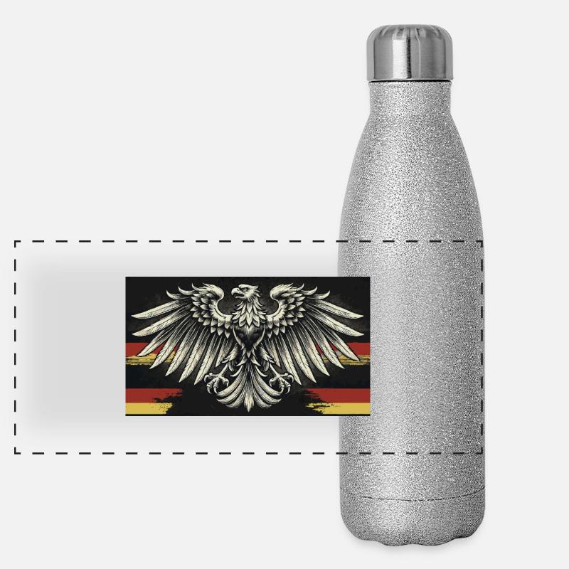German Eagle zäh Panorama Glitzer Isolierflasche 500 ml