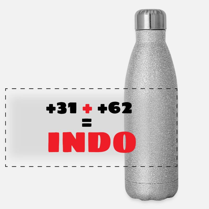 INDONET Préfixe Indo Gourde isotherme panoramique pailletée 500 ml