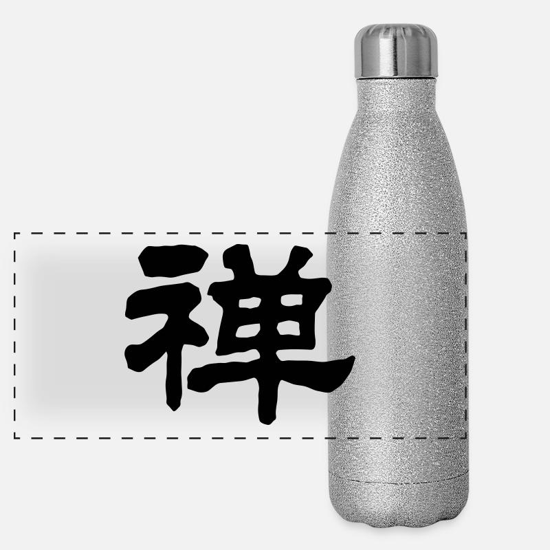 Chinesische Worte: Zen Panorama Glitzer Isolierflasche 500 ml
