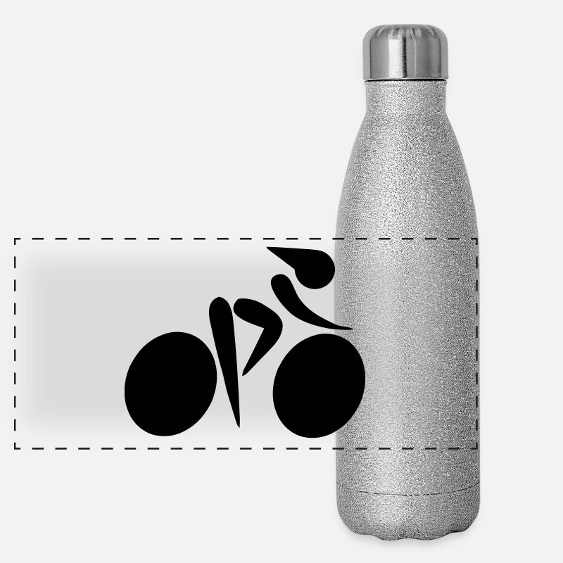 Rennradfahrern Panorama Glitzer Isolierflasche 500 ml