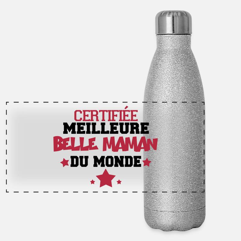 certifiée meilleure belle maman Gourde isotherme panoramique pailletée 500 ml