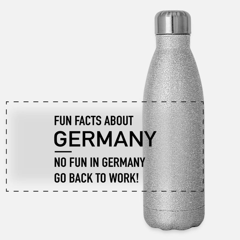 German Fun Facts Panorama Glitzer Isolierflasche 500 ml