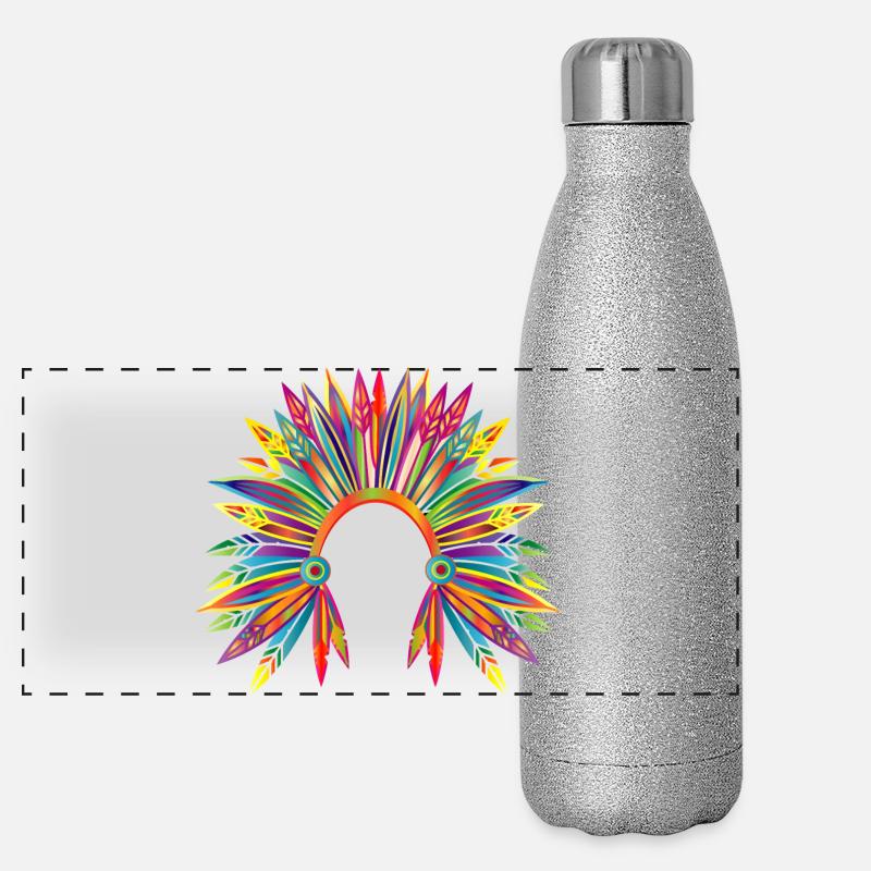 Coiffe colorée d’un chef Gourde isotherme panoramique pailletée 500 ml