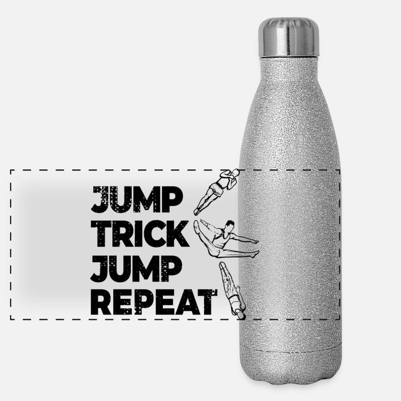 Trampolin Wiederholung Panorama Glitzer Isolierflasche 500 ml