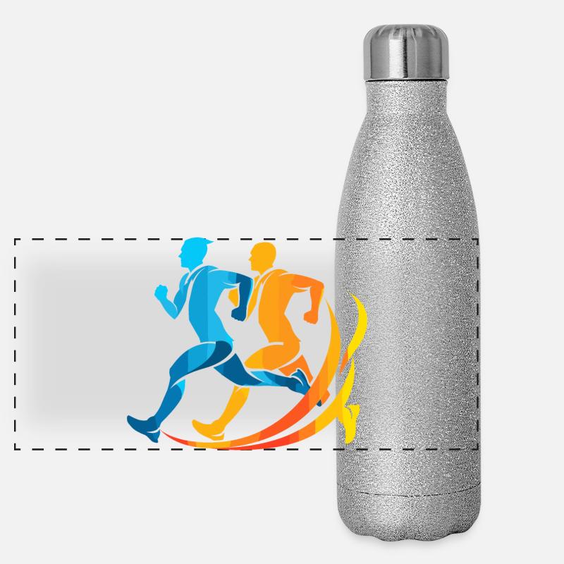 Look de bande dessinée de jogging Gourde isotherme panoramique pailletée 500 ml