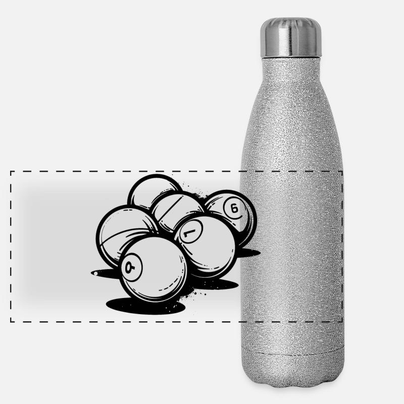 Boules de billard Gourde isotherme panoramique pailletée 500 ml