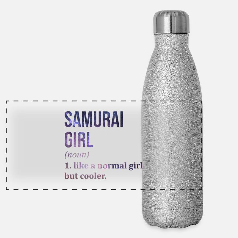Samurai Panorama Glitzer Isolierflasche 500 ml