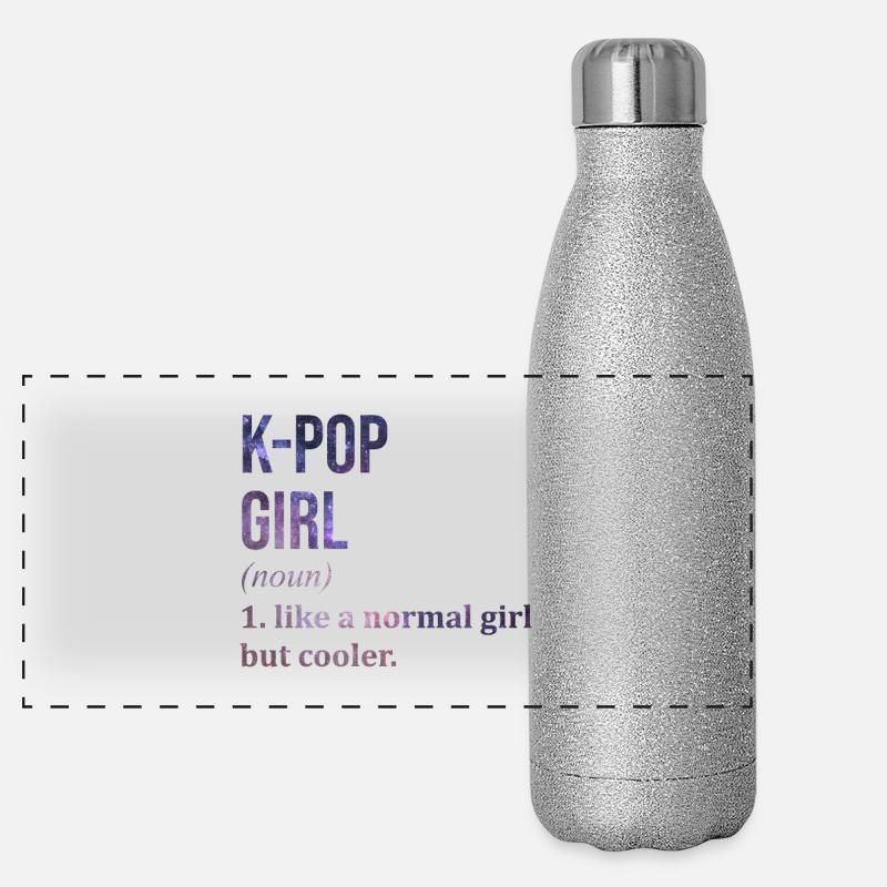 k pop Panorama Glitzer Isolierflasche 500 ml