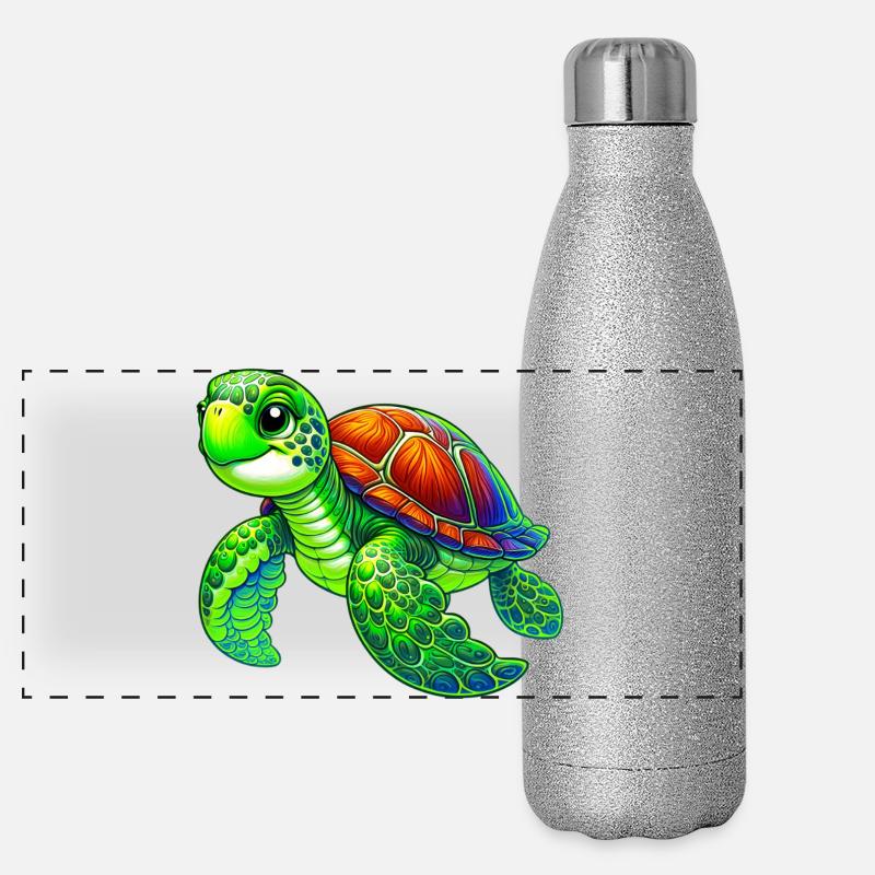 Tortue Gourde isotherme panoramique pailletée 500 ml