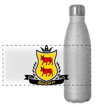 Bearn - Gourde isotherme panoramique pailletée 500 ml - paillettes argentées - Devant
