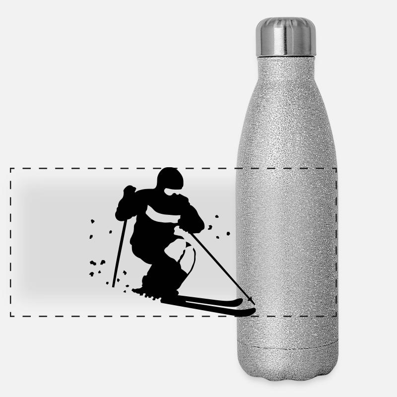 Mogul skiing Panoramic Glitter Thermal Bottle 500 ml