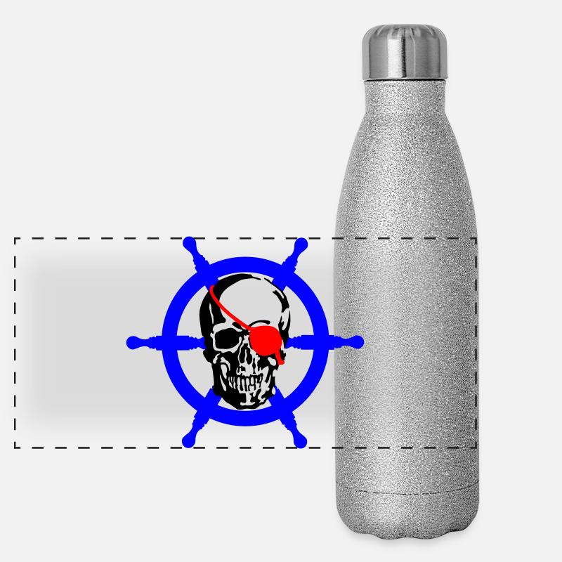Pirat Panorama Glitzer Isolierflasche 500 ml