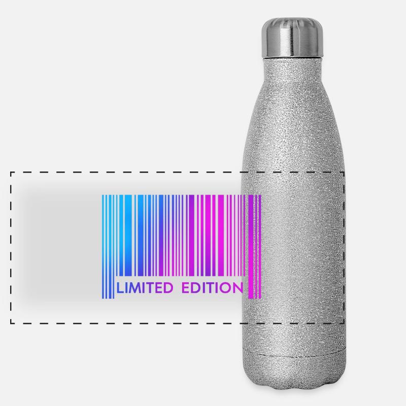LIMITED EDITION - BARCODE  Panorama Glitzer Isolierflasche 500 ml