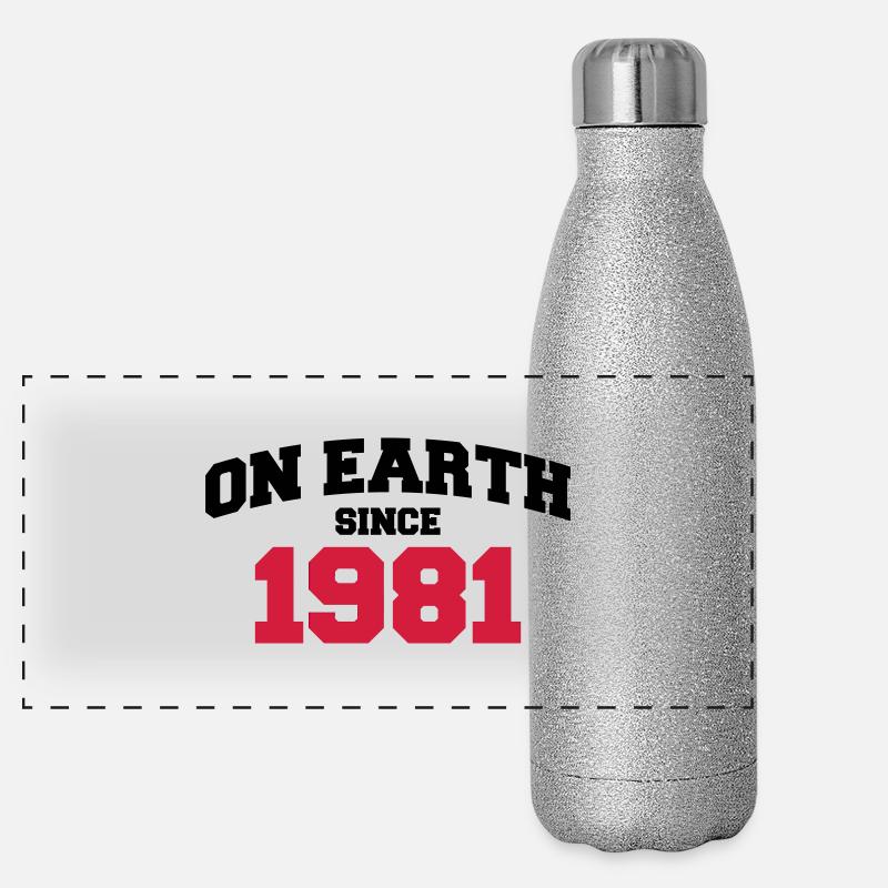 on earth 1981 Panorama Glitzer Isolierflasche 500 ml