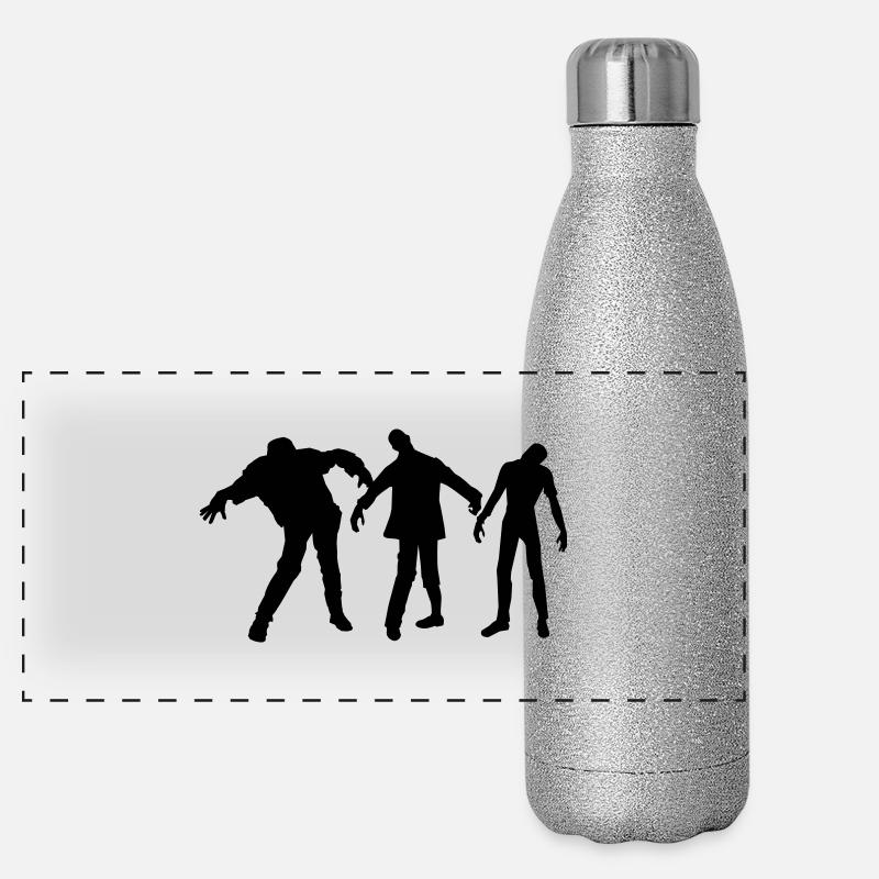 zombies Panorama Glitzer Isolierflasche 500 ml