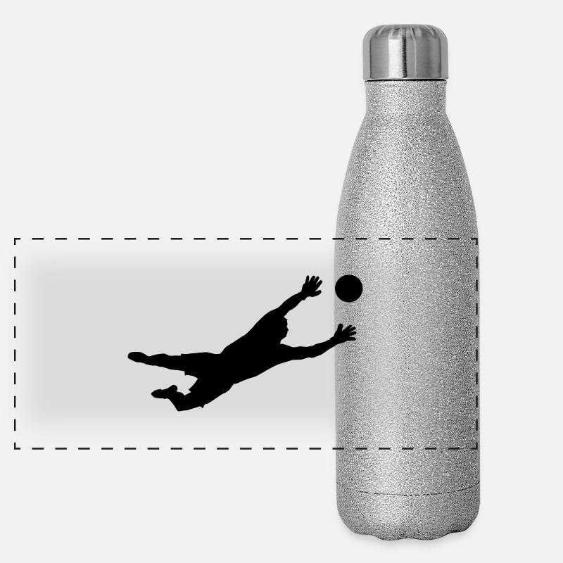 Torwart Panorama Glitzer Isolierflasche 500 ml