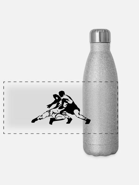 Ringer - Panorama Glitzer Isolierflasche 500 ml - Silber Glitzer - Vorne