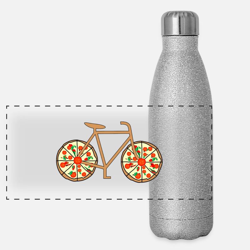 Pizza bike Gourde isotherme panoramique pailletée 500 ml