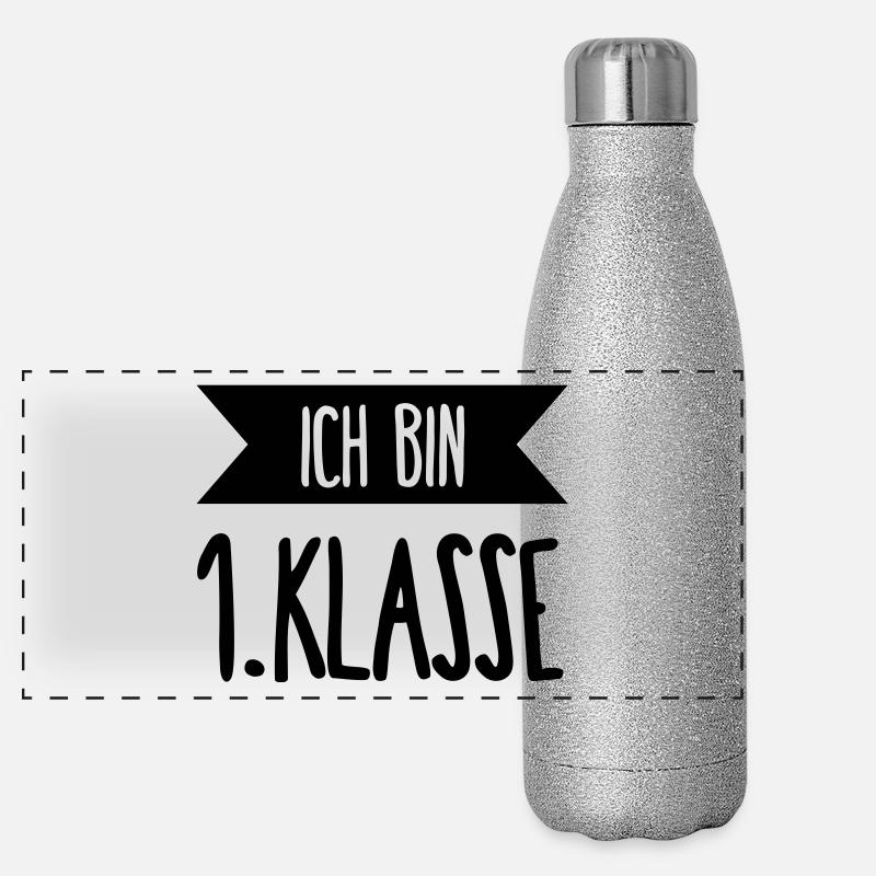 Ich bin 1 Klasse Panorama Glitzer Isolierflasche 500 ml