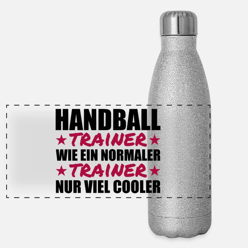 Handballtrainer sind viel cooler Panorama Glitzer Isolierflasche 500 ml
