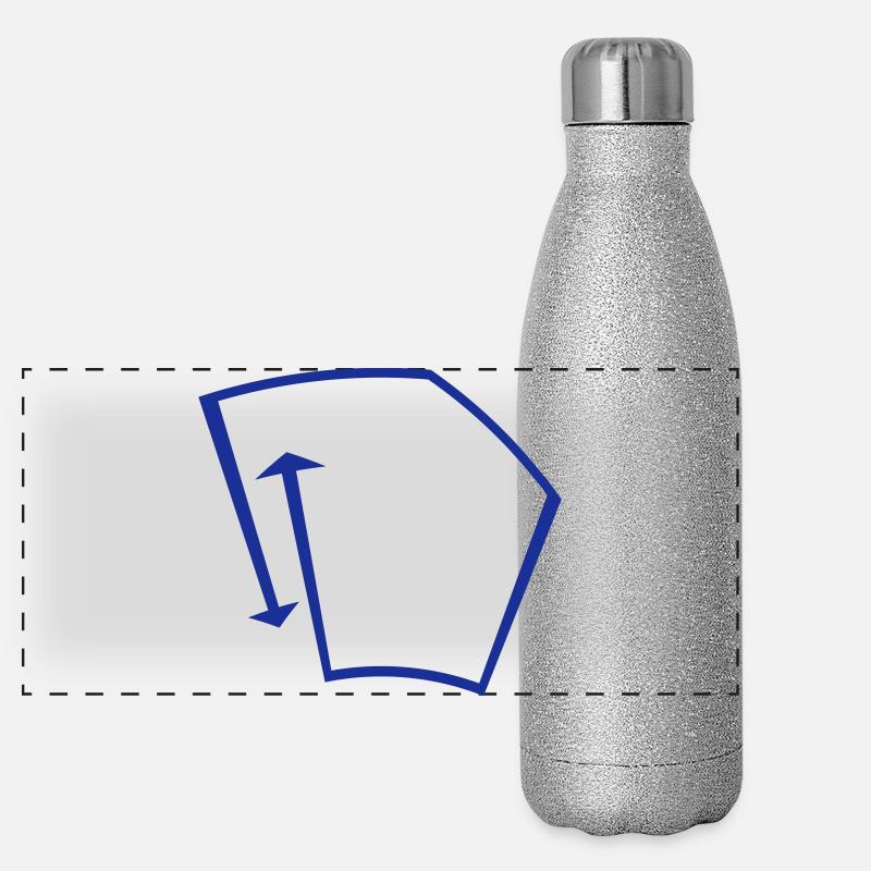 Flèches bleu détour Gourde isotherme panoramique pailletée 500 ml