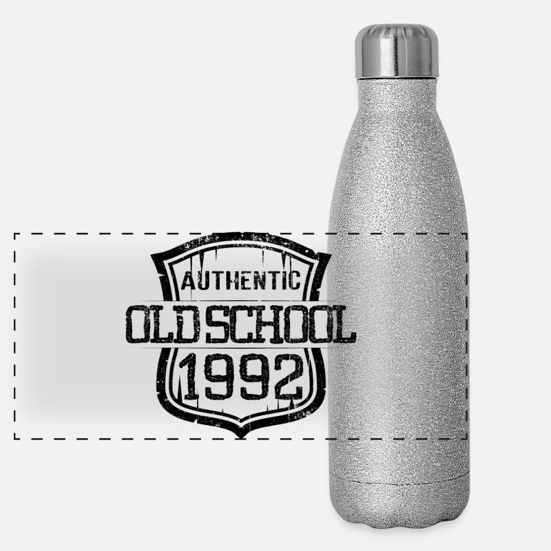 Authentische alte Schule 1992 Panorama Glitzer Isolierflasche 500 ml