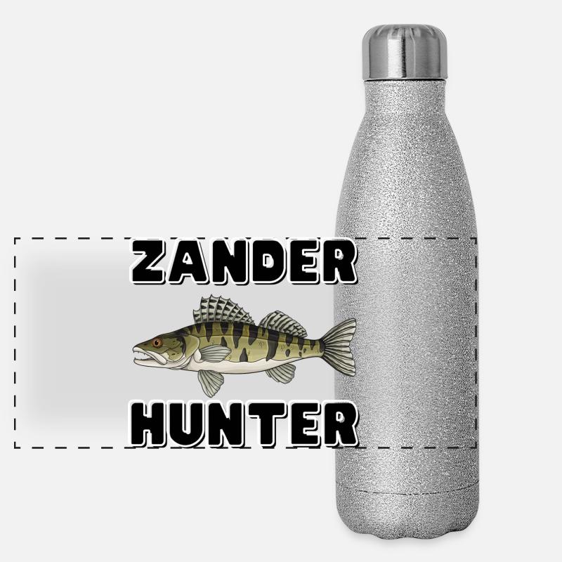 Zander Hunter – Predator-Angelhemd Panorama Glitzer Isolierflasche 500 ml