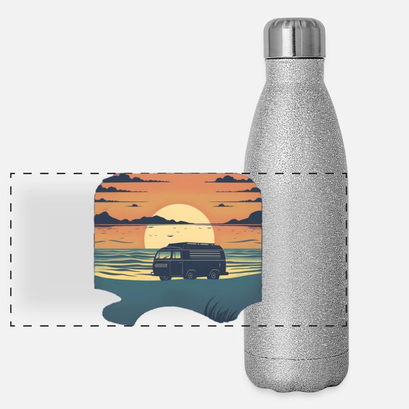 Camper Panorama Glitzer Isolierflasche 500 ml