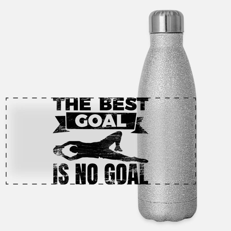 Le meilleur but est de ne pas encaisser de but Gourde isotherme panoramique pailletée 500 ml