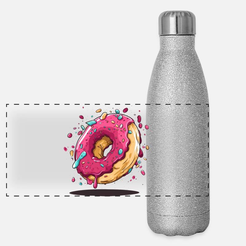 Conception de beignets Gourde isotherme panoramique pailletée 500 ml