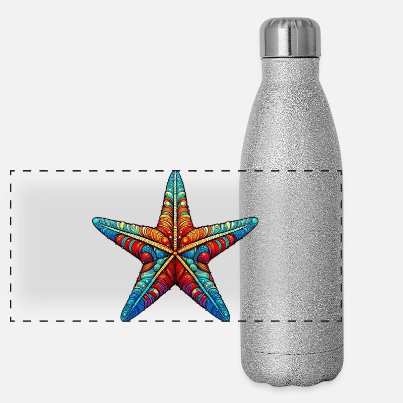 Étoile de mer Gourde isotherme panoramique pailletée 500 ml