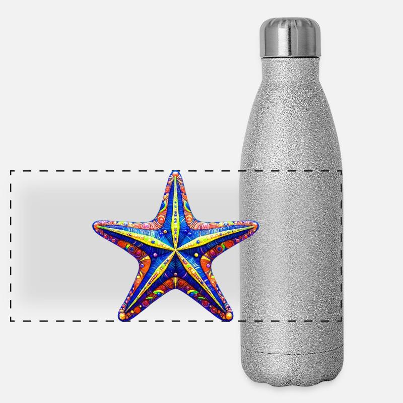 Seestern Panorama Glitzer Isolierflasche 500 ml