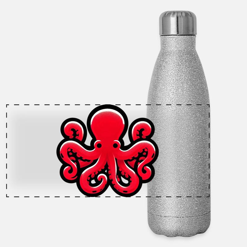 Octopus Panoramic Glitter Thermal Bottle 500 ml