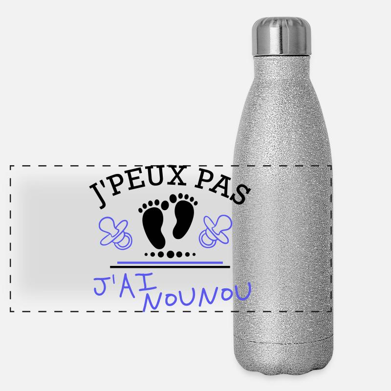 JPEUX PAS JAI nounou garcon Gourde isotherme panoramique pailletée 500 ml