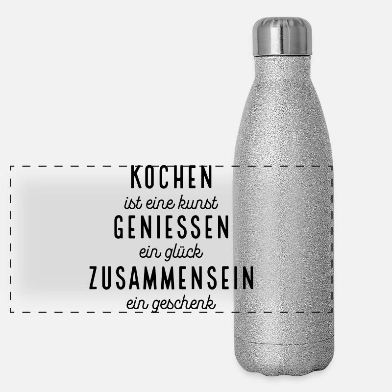 Dictons amusants pour les chefs Gourde isotherme panoramique pailletée 500 ml