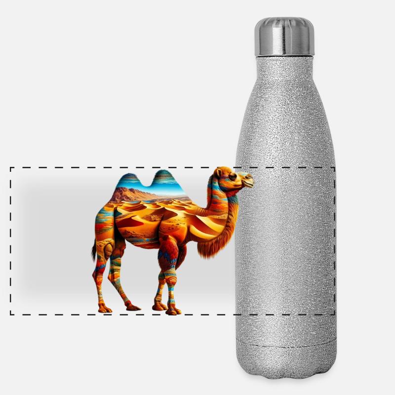 Chameau Gourde isotherme panoramique pailletée 500 ml