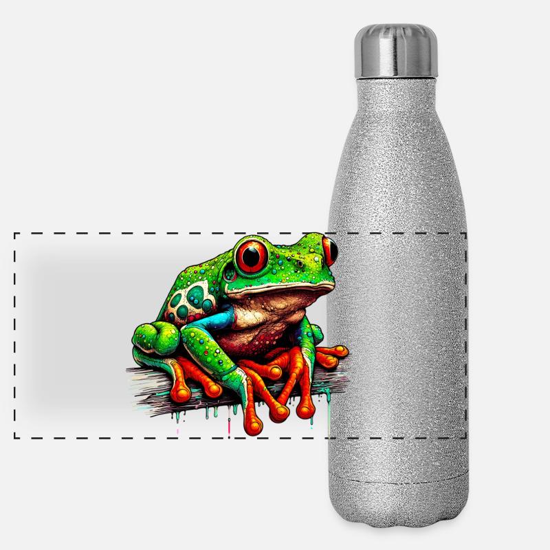 Frosch Panorama Glitzer Isolierflasche 500 ml