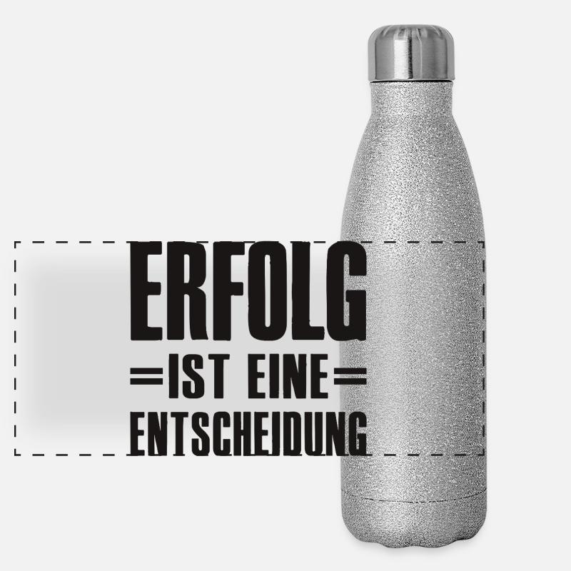 Success is a decision Entrepreneur Startup Panoramic Glitter Thermal Bottle 500 ml