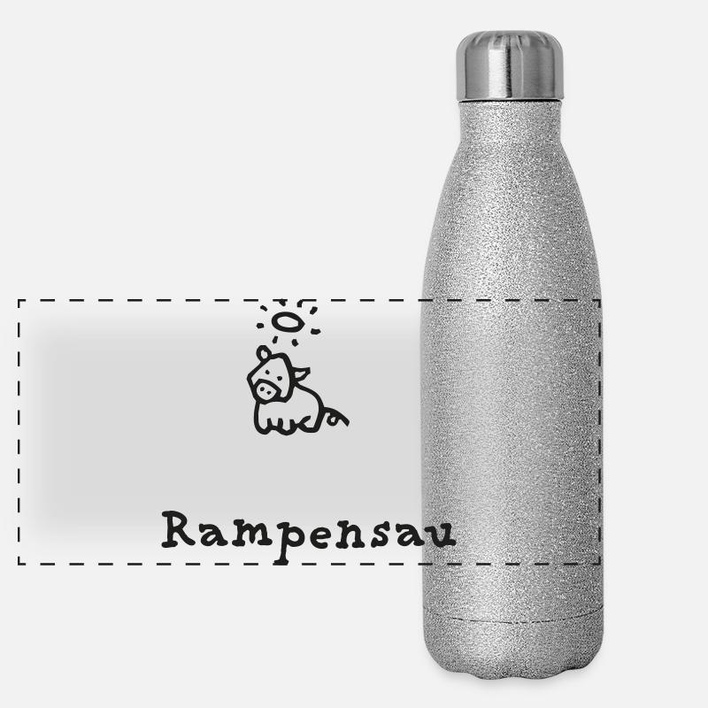 Rampe porc Gourde isotherme panoramique pailletée 500 ml
